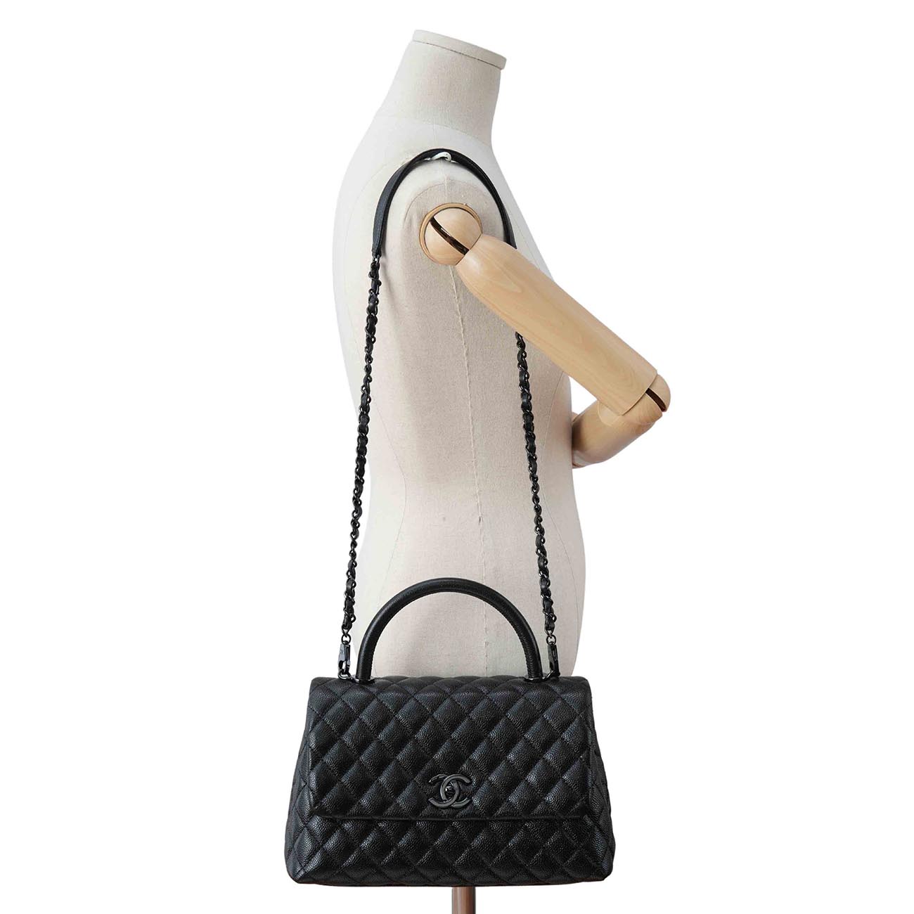 CHANEL(USED)샤넬 A92991 캐비어 코코핸들 미듐